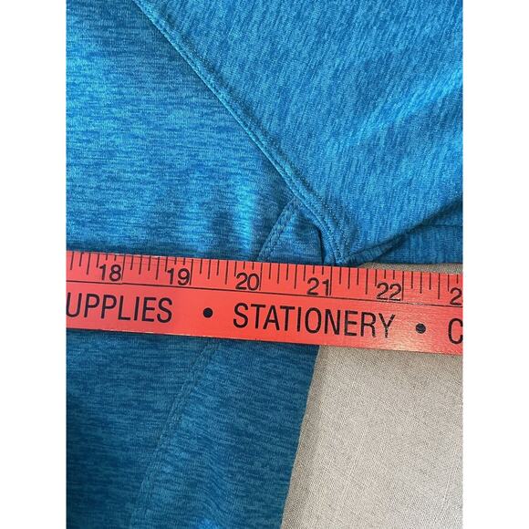 L.L. Bean Adventure Grid Blue Half-Zip Polyester Pullover Thumb Slot Size L Reg - Picture 13 of 15